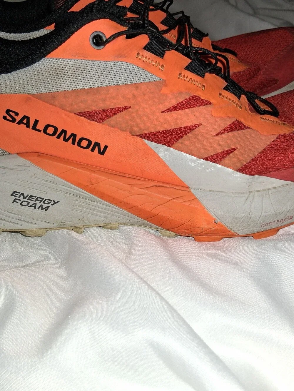 Salomon Sense Ride 5 Trail Shoes - Orange & Red (HIKING/RUNNING SHOES)